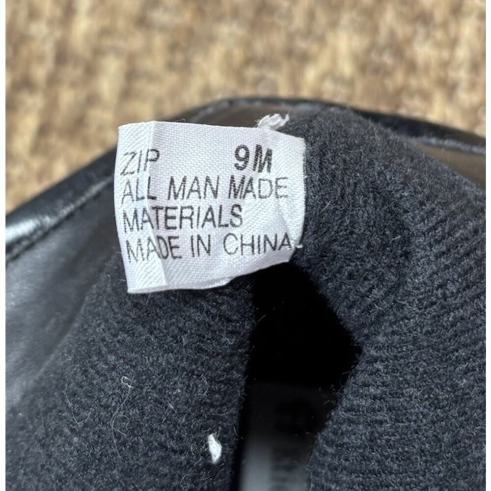 Etienne Aigner Women’s 9M Black Zip Up Ankle Rain Boots In Great Condition - Picture 8 of 9
